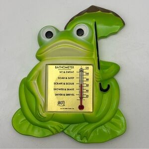 Whimsical 1972 Miller Studio Chalkware Frog Bathometer  wall decor